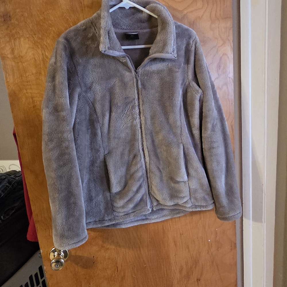 32 Degrees Women's Soft Gray Teddy Jacket